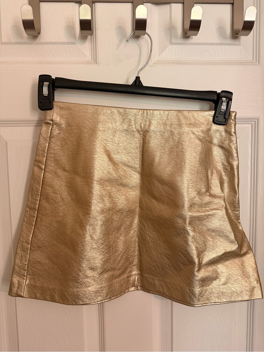 Zara Metallic Gold Mini Skirt